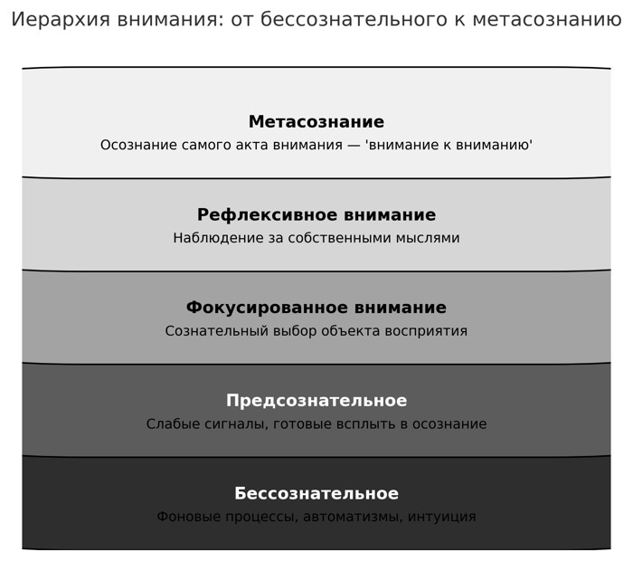 :      // Hierarchy of Attention: from the Unconscious to the Metaconscious [Andrey Angorsky]