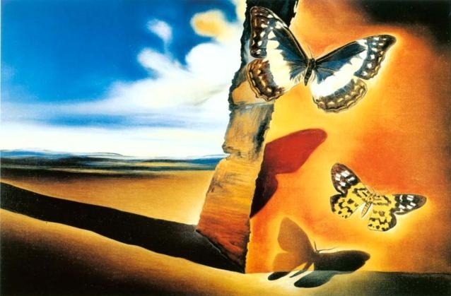 landscape of the butterflies.  [Slvador Dali]