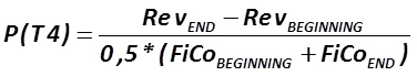 The indicator  (4) is calculated by the formula  [Alexander Shemetev]