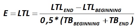 The indicator E is calculated by the formula [Alexander Shemetev]