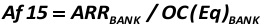     Af15  is the amount of required reserves (ARRBANK) in balance assets to the amount of equity (OC(Eq)BANK) [Alexander Shemetev]