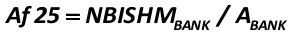 Af25  the ratio of net banks investment in securities held to maturity (NBISHMBANK) to total assets (ABANK) [Alexander Shemetev]