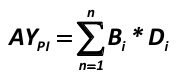 This is how the calculation of the mathematical expectation looks like, the mathematical expectation of likely average yield at the market (AY(PI)  Average Yield and Probable Income): [Blaise Pascal]