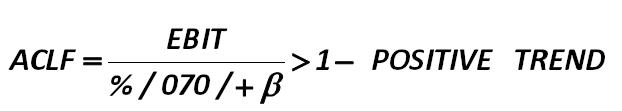 Credit leverage / ACLF /, in my opinion, can be attributed to indicators for signs  of  financial  instability  with  respect  to  the  Russian  reality.  The  formula  for  calculating is the following: [Alexander Shemetev]