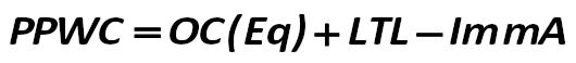 At the first stage, there is estimated the rate of permanent presence of working  capital (PPWC) by the formula:  [Ural State University after A.M. Gorky research]