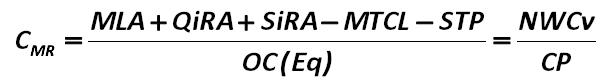 The maneuverability reserve for a  business indicator (Cmr) itself is calculated by the formula, developed by the  author of this paper:  [Alexander Shemetev]