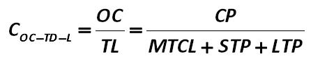 The ratio of equity to debt in terms of liquidity (Coc-td-l) is calculated by the  formula, developed by the author of this paper: [Alexander Shemetev]