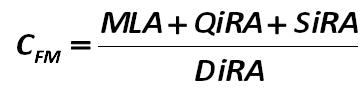 Coefficient of funds mobility (Cfm) is calculated by the formula, developed by  the author of this paper:   [Alexander Shemetev]