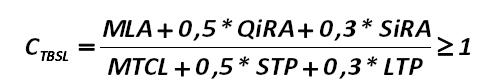 The coefficient of the total balance sheet liquidity (Ctbsl): []