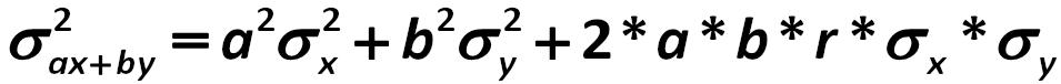 Sometimes, when there are some more complex calculations, for example, the  portfolio planning, you want to calculate the amount of variance of two variables,  which is equal to: [Harry Markowitz]