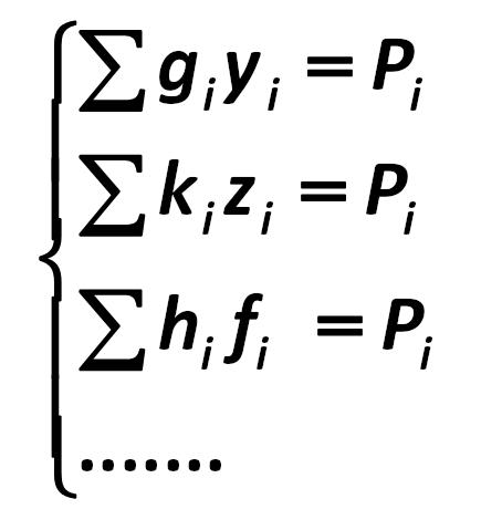 Xi is calculated from the equations: [Stephen Alan Ross]