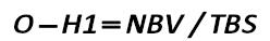 O-H1  is a figure equal to the ratio of net book value (NBV) to book  value of assets (TBS): [Silvia Horvathova and Pavol Olejnik]