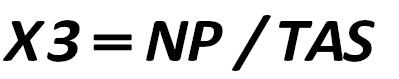 X3 - is the ratio: net income/profit (NP) to total assets (TAS): [Hatem Ben-Ameur, Bouafi Hind, Pierre Rostan, Raymond Theoret, Samir  Trabelsi]