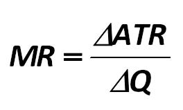 Marginal revenue is calculated  as follows: [Alexander Shemetev]