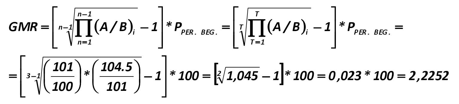 Then the geometric middling of the yield of  such security is: [Alexander Shemetev]